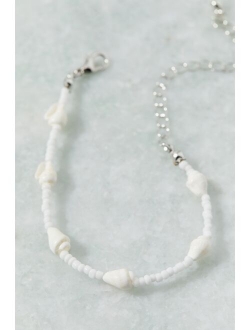 Beaded Shell Charm Bracelet