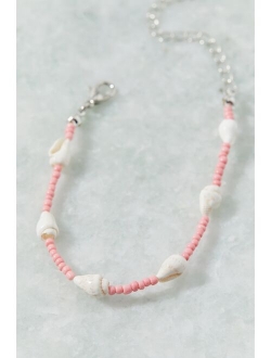 Beaded Shell Charm Bracelet