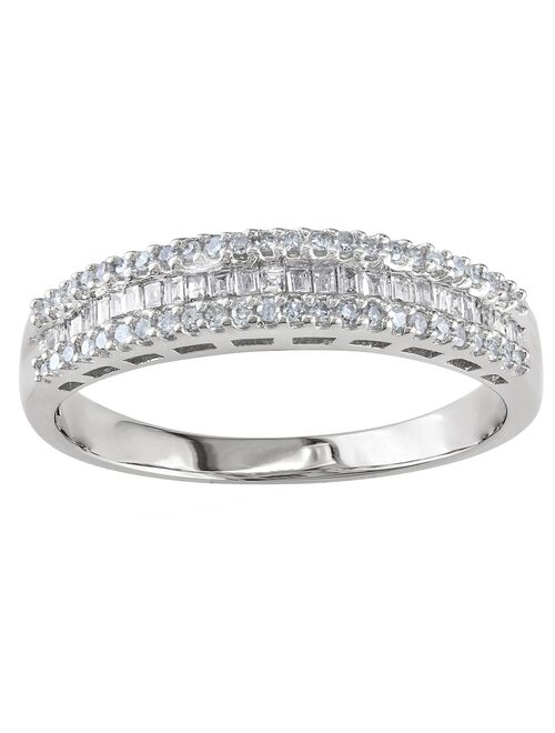 Stella Grace 10k White Gold 1/3 Carat T.W Diamond Anniversary Band Ring