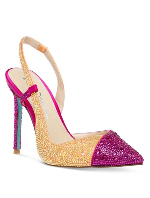 BETSEY JOHNSON Rocky Rhinestone Slingback Pumps