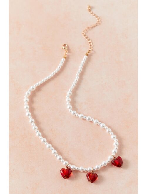 Urban outfitters Madeline Pearl Heart Necklace