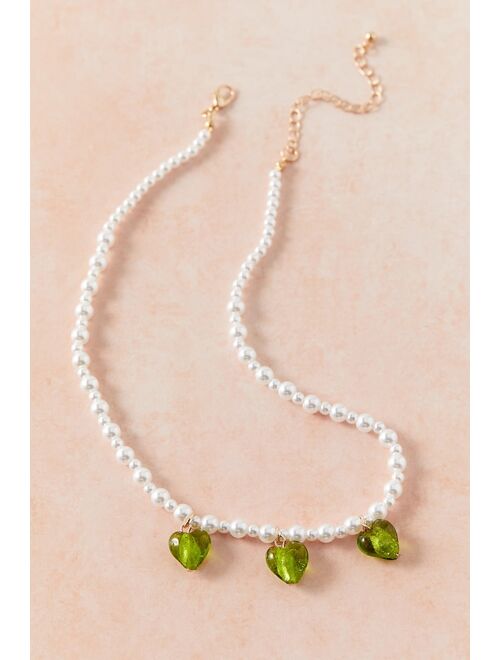 Urban outfitters Madeline Pearl Heart Necklace