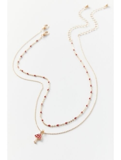 Enamel Icon Layer Necklace Set