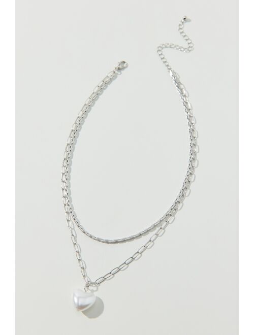 Urban outfitters Pearl Heart Layer Necklace