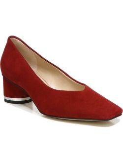 Pisa Suede Leather Square Toe Pumps