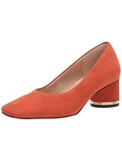 Pisa Suede Leather Square Toe Pumps