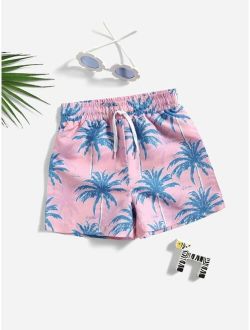 Boys Coconut Print Swim Shorts