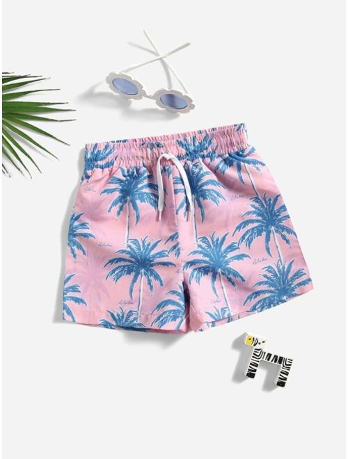 Shein Boys Coconut Print Swim Shorts