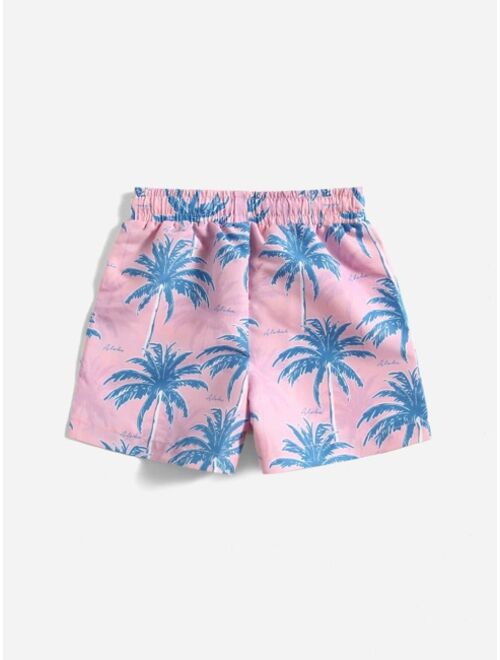 Shein Boys Coconut Print Swim Shorts