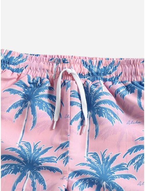 Shein Boys Coconut Print Swim Shorts