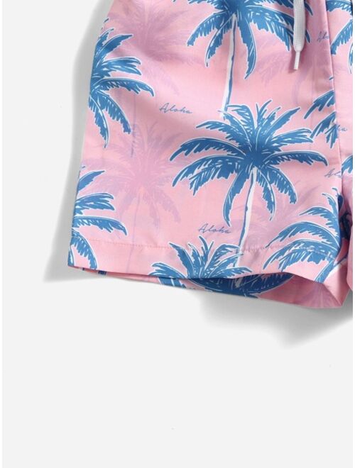 Shein Boys Coconut Print Swim Shorts