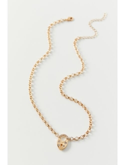 Statement Lock Chain Necklace