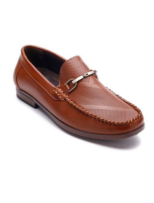 Aston Marc Men's Perforated Buckle Loafers