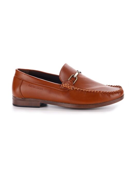 Aston Marc Men's Perforated Buckle Loafers