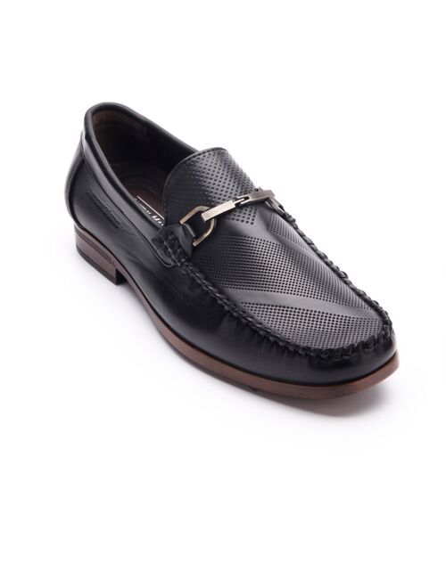 Aston Marc Men's Perforated Buckle Loafers