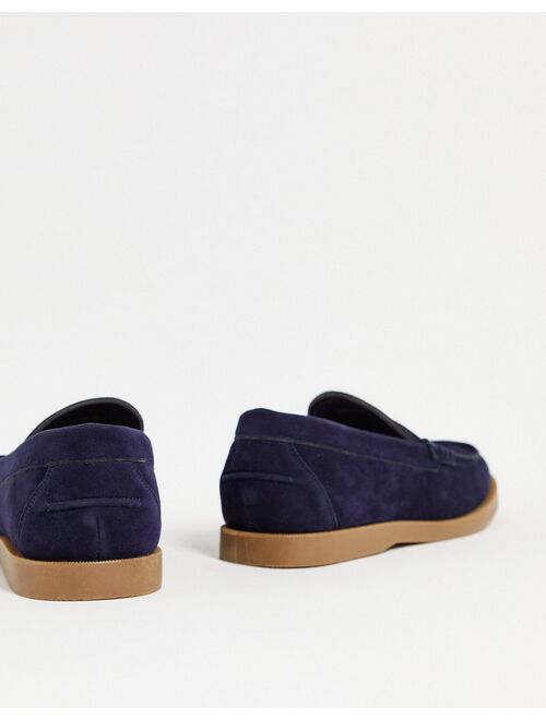 Schuh payne penny loafers in navy