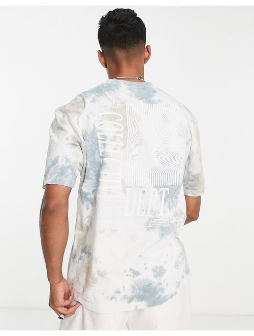 River Island tie dye t-shirt in gray