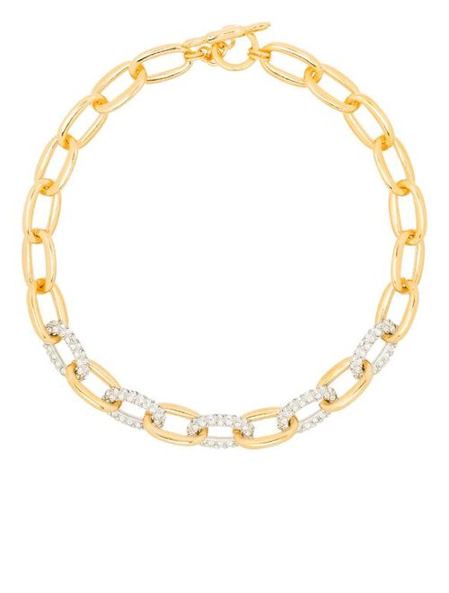 Kenneth Jay Lane crystal-embellished chain-link necklace