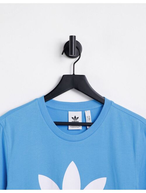 adidas Originals adicolor large logo t-shirt in sky blue