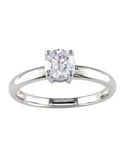 Stella Grace 14k White Gold Lab-Created Moissanite Solitaire Ring