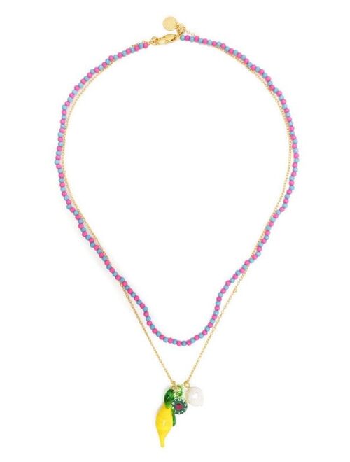 Bimba y Lola double-strand beaded necklace