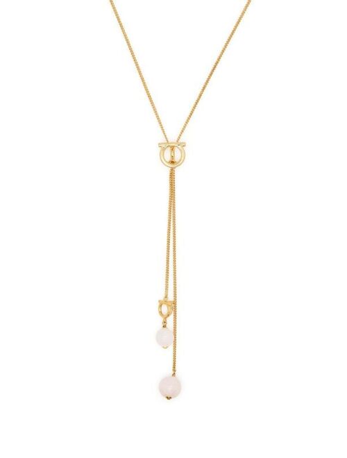 Salvatore Ferragamo stone-drop pendant necklace