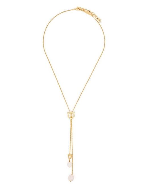 Salvatore Ferragamo stone-drop pendant necklace