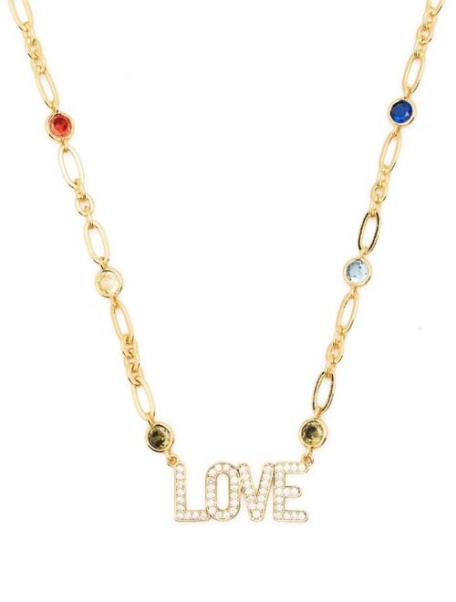 Kate Spade Love slogan pendant necklace