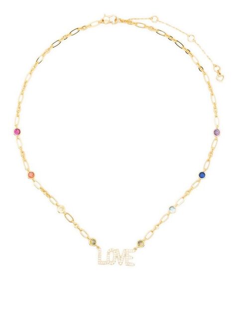 Kate Spade Love slogan pendant necklace