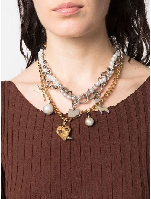 Marni animal-charm chain necklace