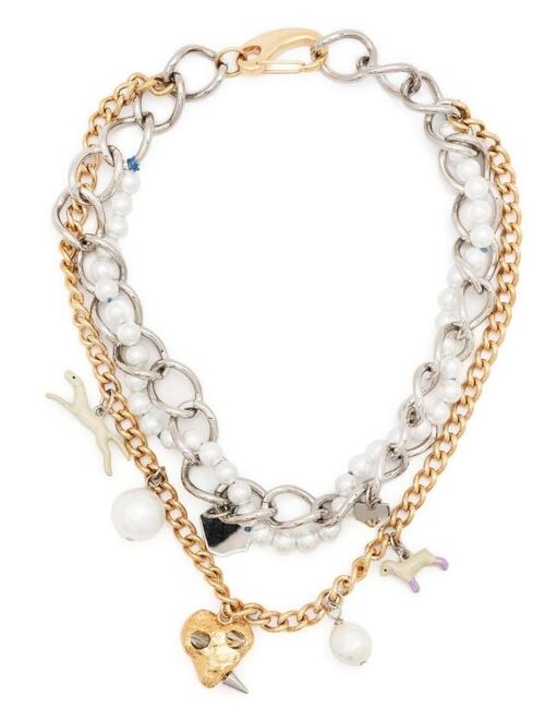 Marni animal-charm chain necklace