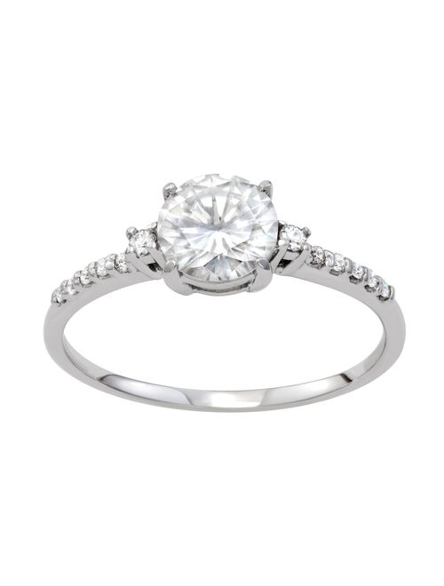 Charles & Colvard 14k White Gold 1 1/3 Carat T.W. Lab Created Moissanite Engagement Ring