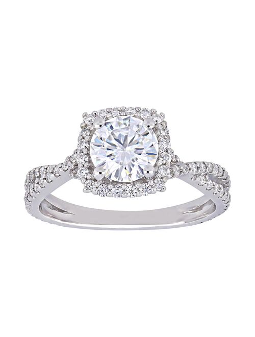 Stella Grace 10k White Gold Lab Created Moissanite Engagement Ring