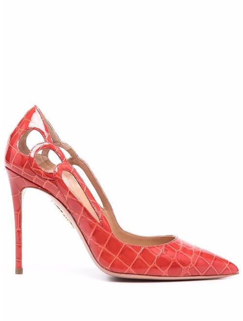 Aquazzura cut-out detail leather pumps