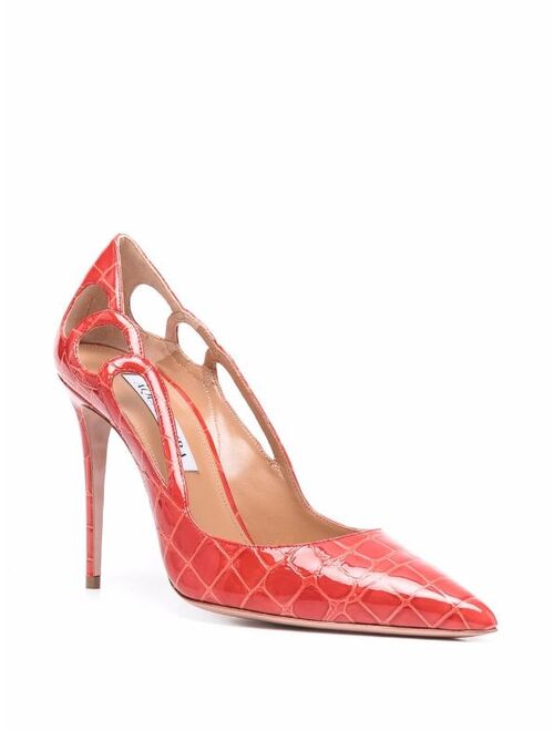 Aquazzura cut-out detail leather pumps