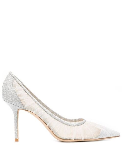 Jimmy Choo Love 85mm glitter pumps