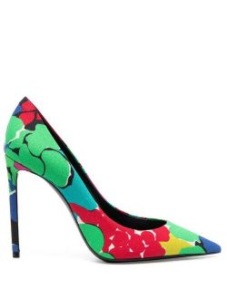 Saint Laurent Zoe 105mm floral-print pumps