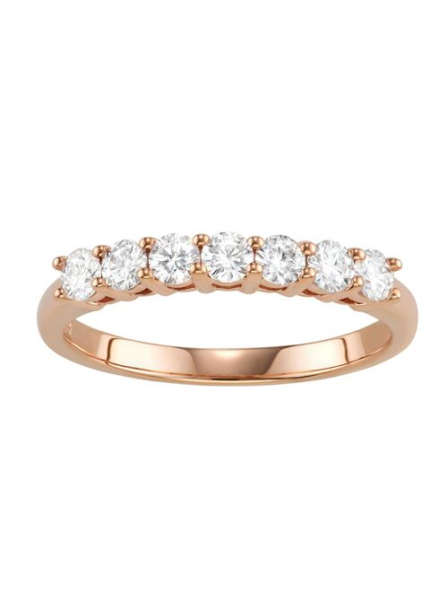 Charles & Colvard 14k Gold 3/4 Carat T.W. Lab-Created Moissanite Anniversary Band