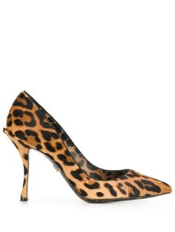 leopard-print pony hair pumps