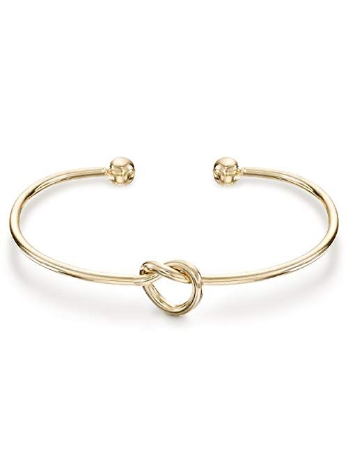 PAVOI 14K Gold Plated Forever Love Knot Infinity Bracelets for Women | Gold Bracelet for Women