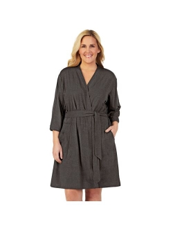 Plus Size Cuddl Duds Essentials Wrap Robe