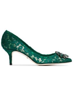 Bellucci 60mm Taormina lace pumps