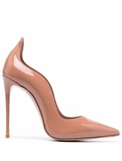 Le Silla wave-edge patent leather pumps