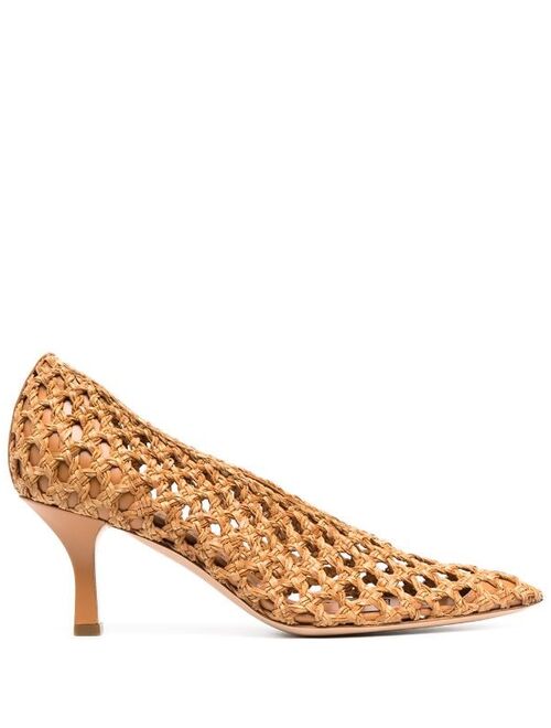 Casadei 80mm woven pumps