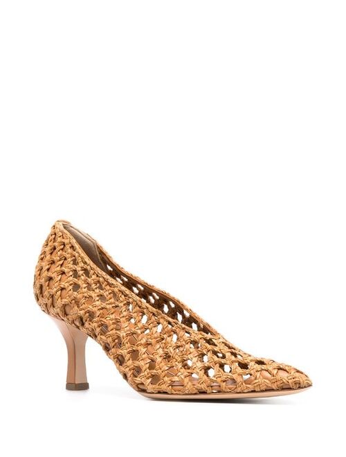 Casadei 80mm woven pumps