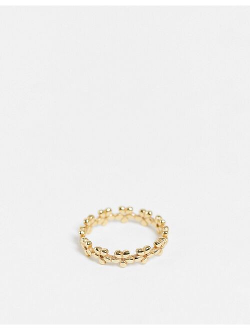 & Other Stories flower ring in gold