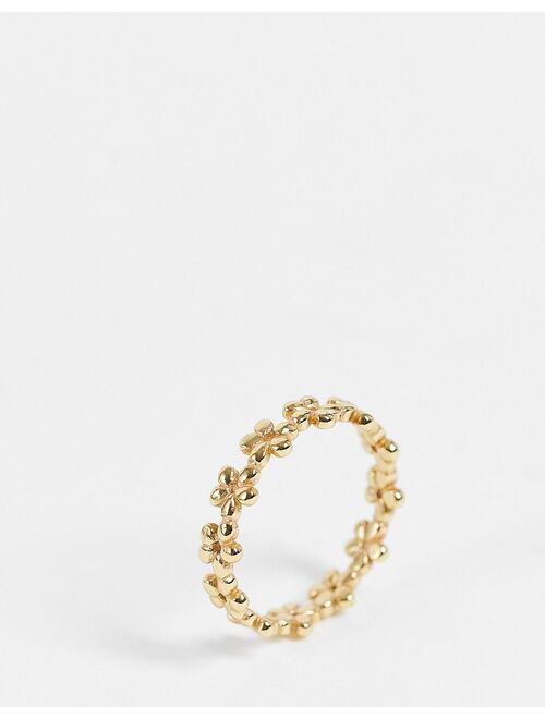 & Other Stories flower ring in gold