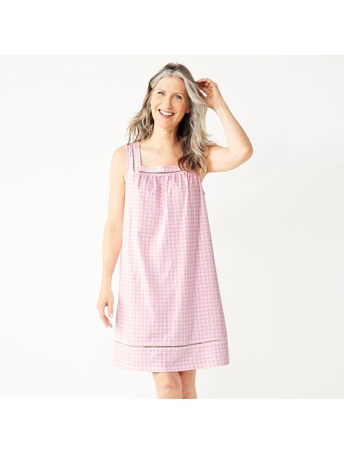 Women's Croft & Barrow® Sleeveless Cotton Nightgown