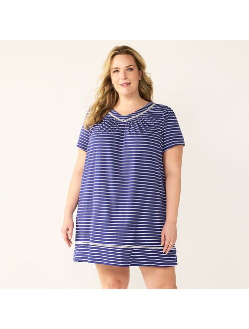 Buy Plus Size Croft & Barrow® Short Sleeve Cotton Nightgown online ...