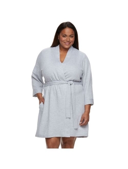 Plus Size Croft & Barrow Waffle-Knit Kimono Robe